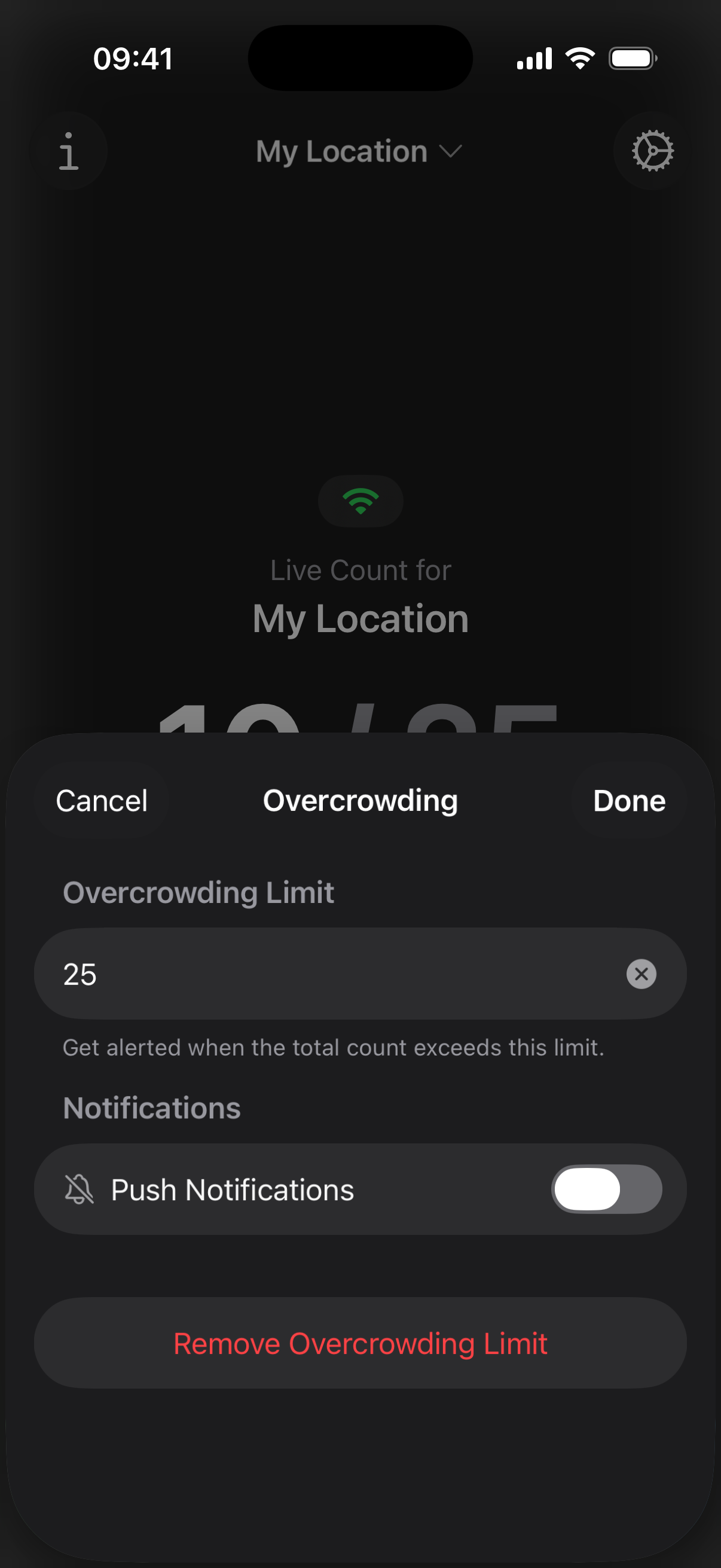 Historic Count Page, scrolled down