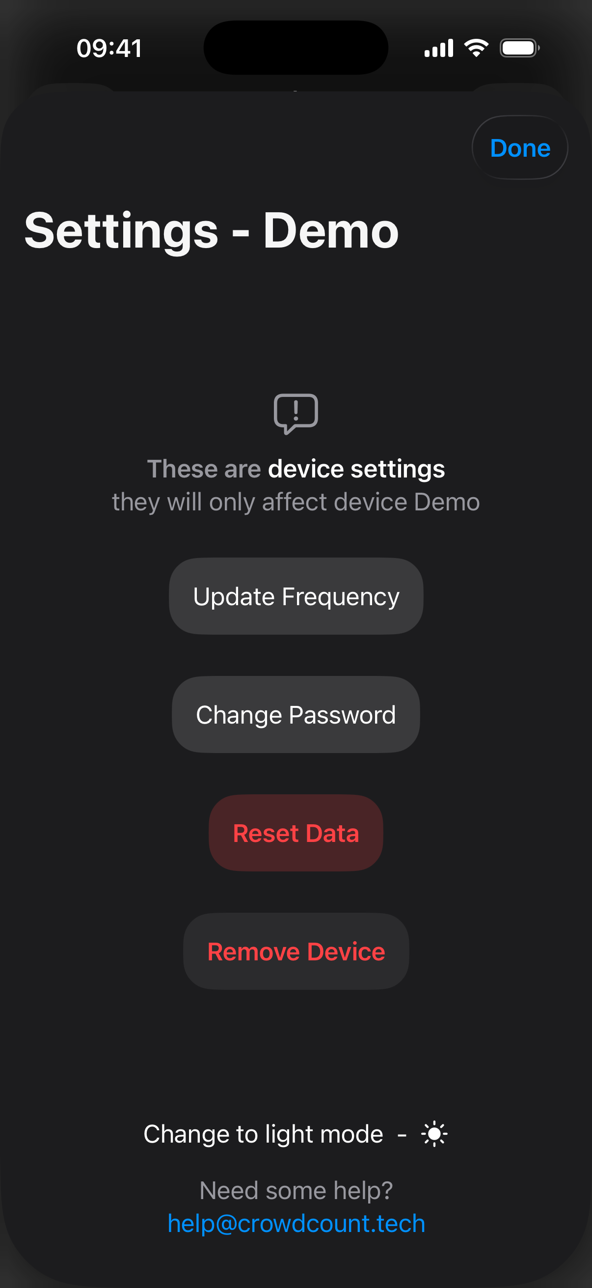 Settings Page